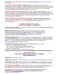 1-24-2014, Tamaqua Chamber of Commerce, Chamber Chatters2