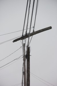 Car Snaps Pole, Grove Street, Lincoln Drive, Hometown, 1-24-2014 (3)