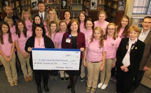 Pink Out Donation to St. Luke's Cancer Center, Tamaqua (1)