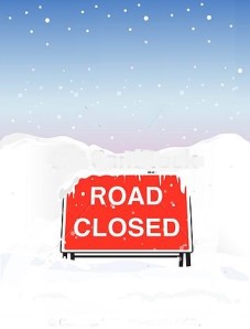 road closed snow