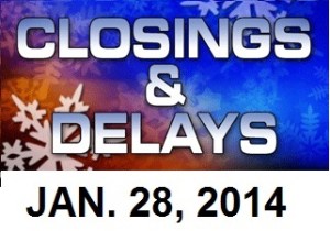 SCHOOL CLOSINGS AND DELAYS - JAN 28
