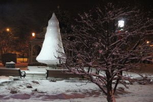 Snow, Depot Square Park, Tamaqua, 1-18-2014 (4)