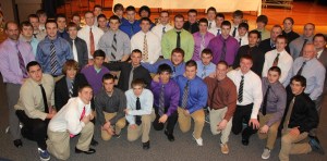 Tamaqua Raider Football Team Senior Recognition, Awards, Auditorium, Tamaqua, 1-30-2014 (1)