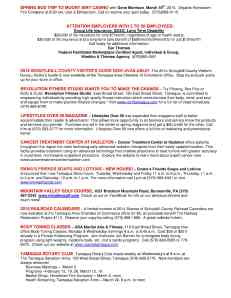 2-7-2014, Tamaqua Chamber of Commerce, Chamber Chatters2