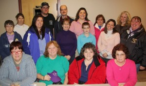 Pictured during a recent Relay For Life meeting are volunteers, from front left, Major Sharon Whispell, Donna Folweiler, Sharon Oravec and Linda Heigle. Middle row from left are Cathy Johnson, Amanda Kuhn, Linda Whetstone (publicist), Kim Chase Rehrig, 9, Kim Zoba and Heather Eltringham. From back left are Ilyse Hampton (chair), Matt Moyer (co-chair), David Rehrig (web coordinator), Rosalee Rehrig DO (mission chair), Claire Burns and Amie Yenser (survivor chair). Not pictured is Donna Moyer (luminary chair).