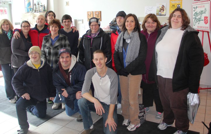 Exercises with Access Services, Salvation Army, Tamaqua, 2-25-2014 (3)