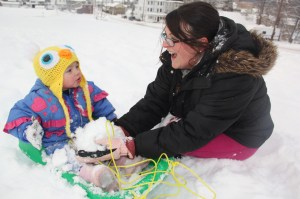 Having Fun in the Snow, Hill, High School, Tamaqua, 2-3-2014 (8)