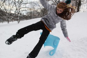 Kids Sledding in the Snow, Ashton Hill Park, Lansford, 2-14-2014 (43)