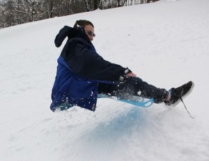 Kids Sledding in the Snow, Ashton Hill Park, Lansford, 2-14-2014 (62)