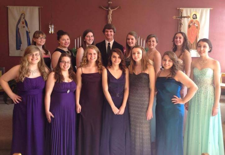 Marian Students Participate in Schuylkill County Chorus Festival, Pottsville, 2-27-2014 (2)