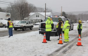 Mile Hill Closed Due to Snow, Rush Township, 2-13-2014 (20)