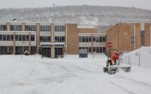 Removing Snow from Parking Lot, High School, Tamaqua, 2-13-2014 (3)