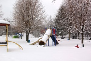 Snow Views of the Willing Park Playground, Tamaqua, 2-13-2014 (2)