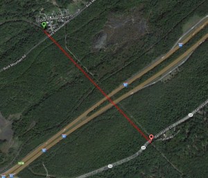 Train Tunnel Under SR54, Ryan Township, 2-10-2014, Google Maps