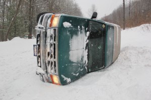 Truck Overturns on Ye Old Hauto Road, Rush Township, 2-18-2014 (3)