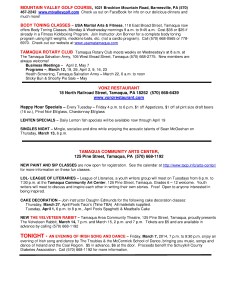 3-7-2014, Tamaqua Chamber of Commerce, Chamber Chatters4