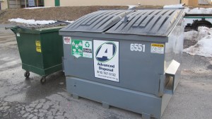 Blue Recycle Bins Gone, Removed, Next to Hometown Fire Company, Hometown (4)