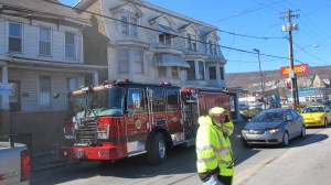 Firefighter Response, Malfunctioning Oil Burner, Center Street, Tamaqua, 3-13-2014 (18)