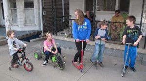 Kids Enjoying Warmer Weather, East Broad Street, Tamaqua, 3-11-2014 (3)