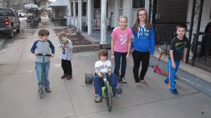 Kids Enjoying Warmer Weather, East Broad Street, Tamaqua, 3-11-2014 (4)