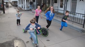 Kids Enjoying Warmer Weather, East Broad Street, Tamaqua, 3-11-2014 (5)