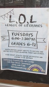 League of Literaries Showcase, LOL, Community Arts Center, Tamaqua, 3-23-2014 (1)