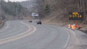 McAdoo Bridge Closure Sign, US209, Rush Township, 3-8-2014 (10)