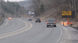McAdoo Bridge Closure Sign, US209, Rush Township, 3-8-2014 (8)