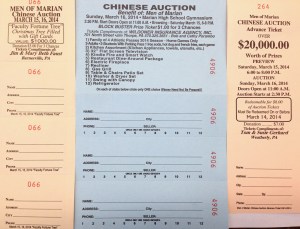 Men of Marian Chinese Auction flyer2