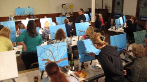 Paint and Sip, Community Arts Center, Tamaqua, 3-11-2014 (1)