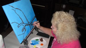 Paint and Sip, Community Arts Center, Tamaqua, 3-11-2014 (16)