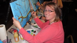 Paint and Sip, Community Arts Center, Tamaqua, 3-11-2014 (19)