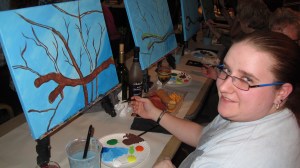 Paint and Sip, Community Arts Center, Tamaqua, 3-11-2014 (4)
