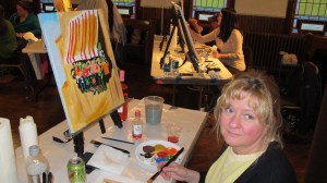 Paint and Sip, St. Luke's Group, Community Arts Center, Tamaqua, 3-26-2014 (10)