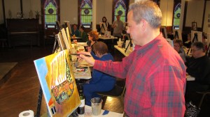 Paint and Sip, St. Luke's Group, Community Arts Center, Tamaqua, 3-26-2014 (21)