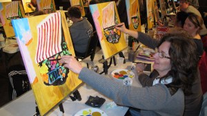 Paint and Sip, St. Luke's Group, Community Arts Center, Tamaqua, 3-26-2014 (4)