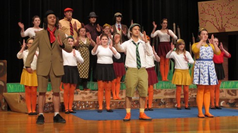 Practice for The Honk, Tamaqua Drama Club, Middle, High School, Tamaqua, 3-18-2014 (1)