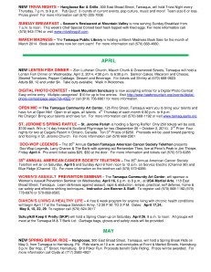 3-28-2014, Tamaqua Chamber of Commerce, Chamber Chatters2