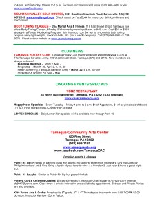 3-28-2014, Tamaqua Chamber of Commerce, Chamber Chatters4