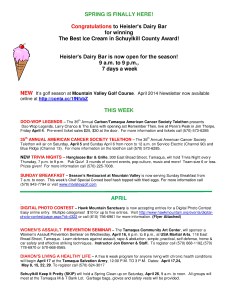 4-4-2014, Tamaqua Chamber of Commerce, Chamber Chatters2