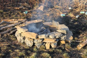 Firefighters and police said a carelessly, abandoned campfire was the cause of the brushfire.