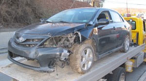 Car from High Speed Chase, Pottsville Stretch, Tamaqua, 3-31-2014 (1)