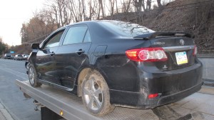 Car from High Speed Chase, Pottsville Stretch, Tamaqua, 3-31-2014 (3)