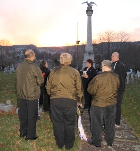 Easter Sunrise Service via Salvation Army, Odd Fellows Cemetery, Tamaqua, 4-20-2014 (17)