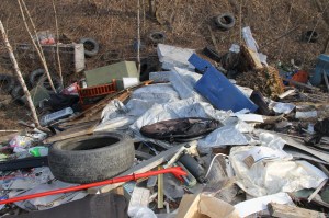 Litter Behind Tamaqua Middle School, Walker Township, 4-10-2014 (24)