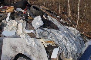 Litter Behind Tamaqua Middle School, Walker Township, 4-10-2014 (31)