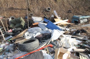 Litter Behind Tamaqua Middle School, Walker Township, 4-10-2014 (41)