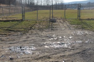 Littered TV and Glass, Sports Field behind High School, Tamaqua, 4-10-2014 (8)