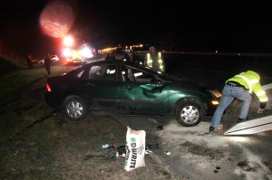 Overturned Car, SR309, South Tamaqua, 4-18-2014 (2)
