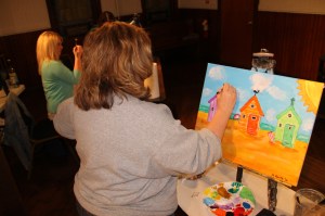 Paint and Sip, Theme was Ocean Beaches, Community Arts Center, Tamaqua, 4-23-2014 (31)